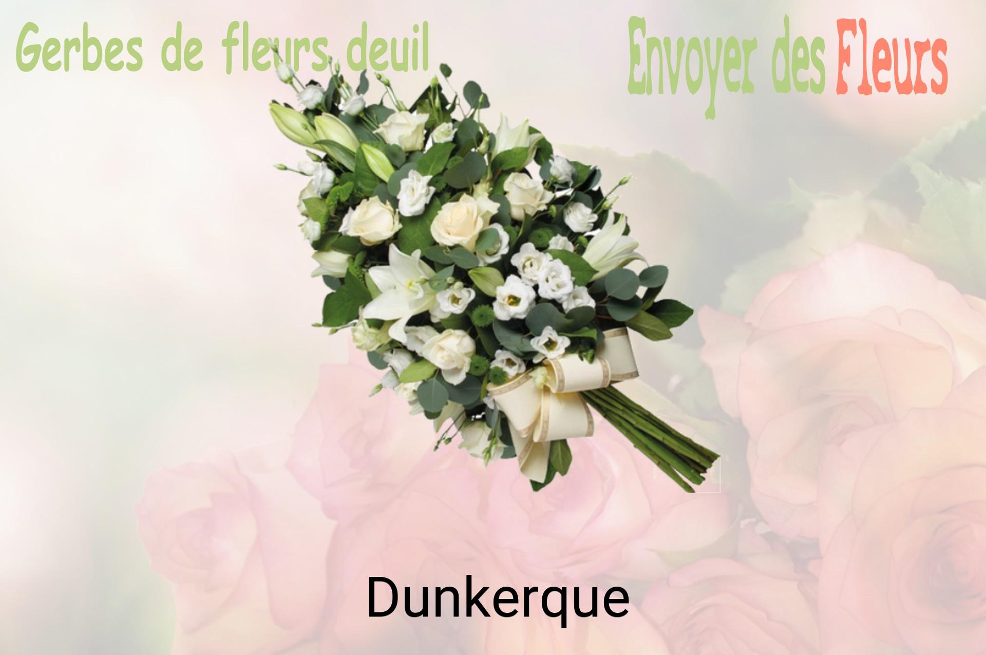 Gerbe de fleurs de deuil livrée à Dunkerque